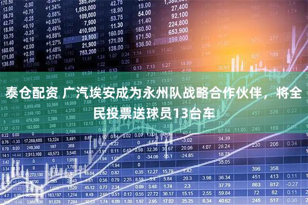 泰仓配资 广汽埃安成为永州队战略合作伙伴，将全民投票送球员13台车